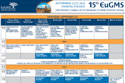 Programmübersicht des EuGMS 2019