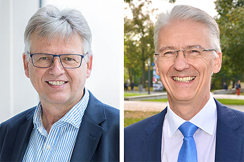 Prof. Andreas Simm und Prof. Rainer Wirth