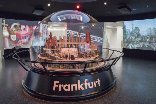 Schneekugel des Historischen Museums Frankfurt