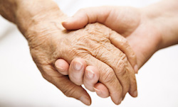 Junge und alte Hand