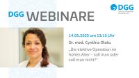 Am Mittwoch live dabei sein: DGG-Webinar zu elektiven Operationen im hohen Alter