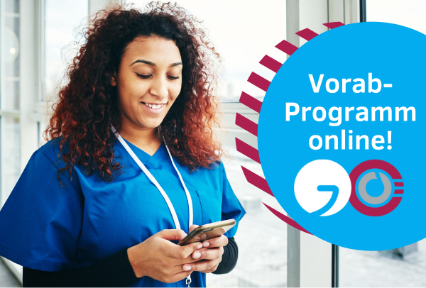 Medizinerin am Handy
